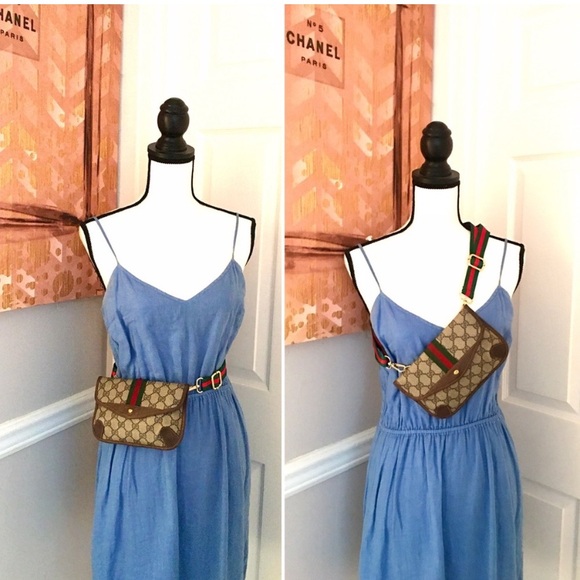 Authentic Gucci pouch converted into a crossbody bag - Picture 2 of 16